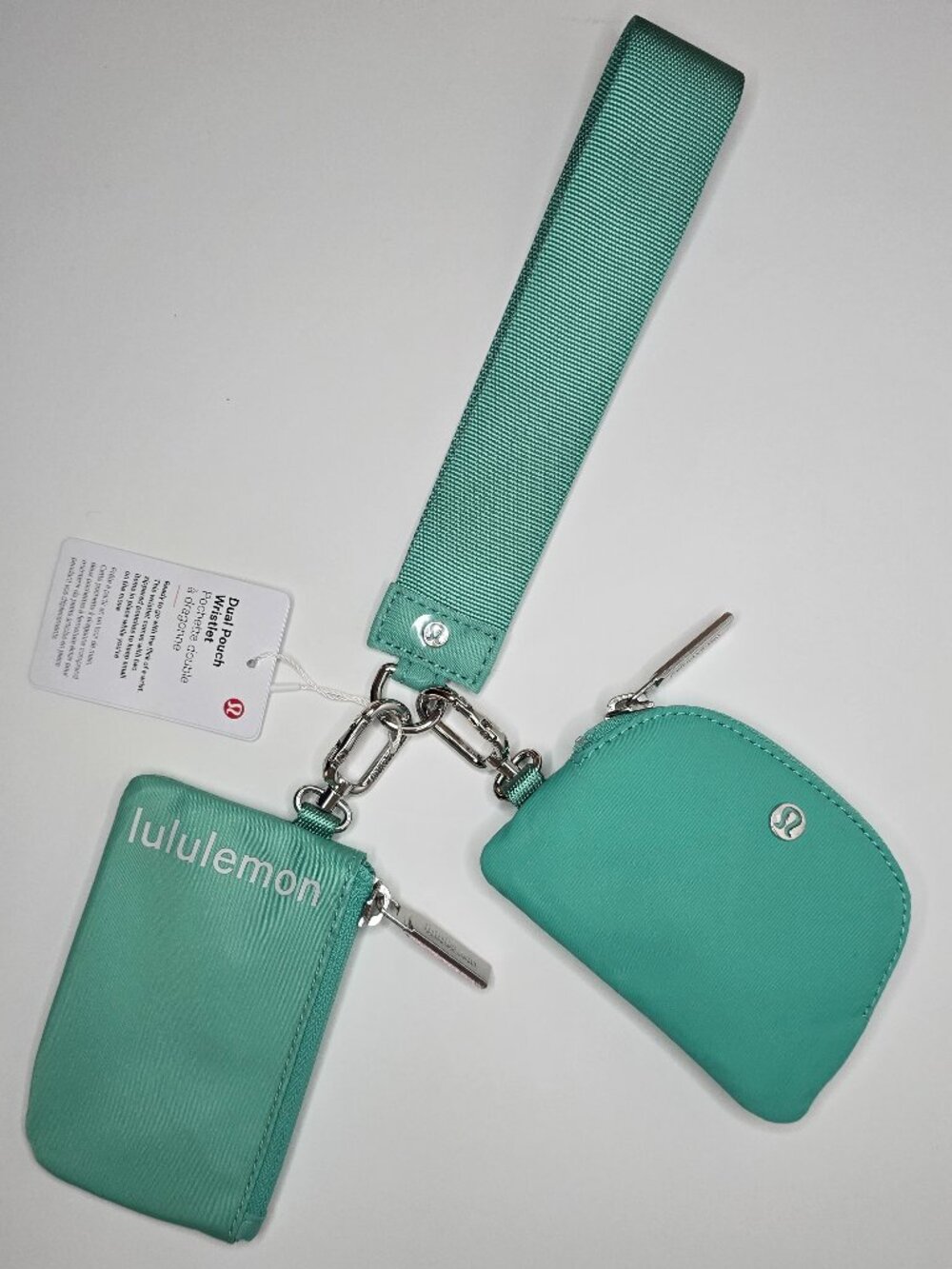 NWT Lululemon Athletica Dual Pouch Wristlet PDGR/VPOR